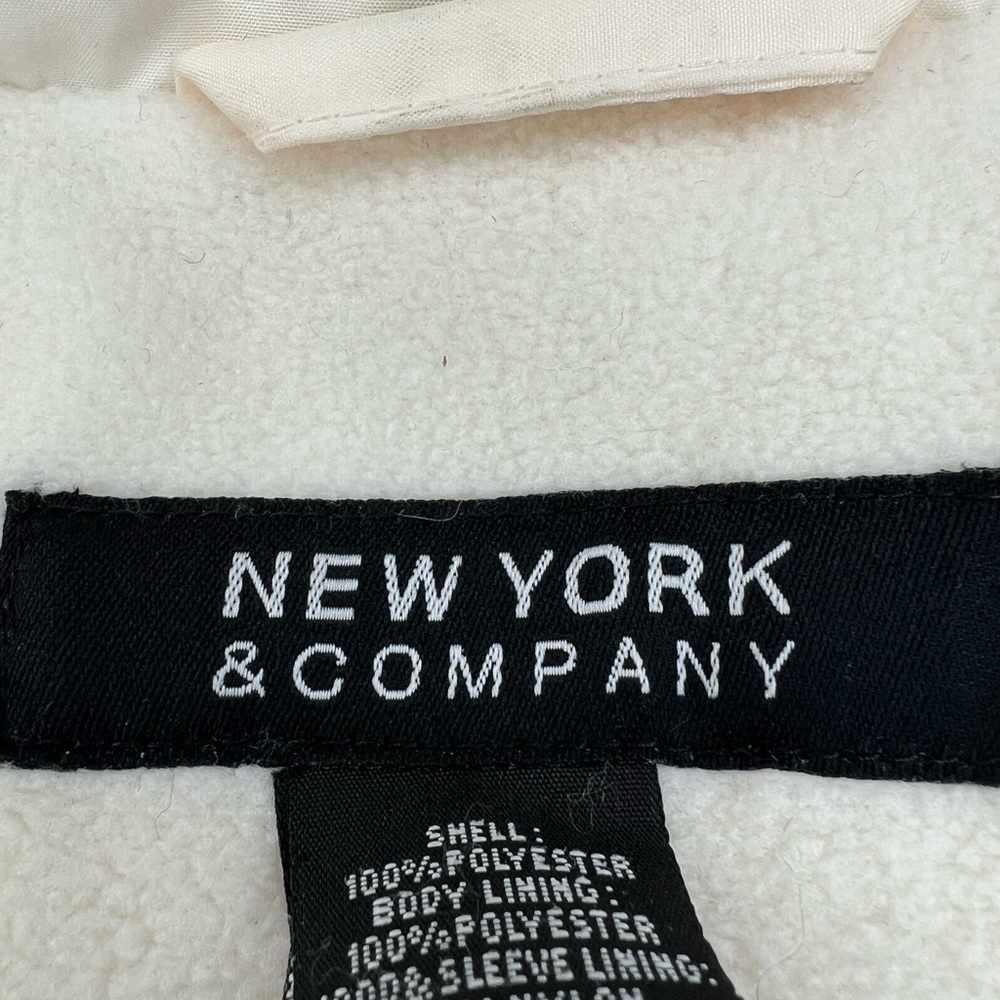 New York & Company Down Feather Filled Puffer Jacket Off White Womens Small. - Picture 8 of 10